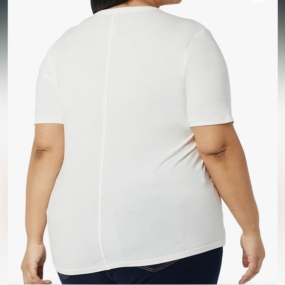 Amazon Essentials Women's Perfect Short-Sleeve T-Shirt Pack of 5 Small White Ts - Picture 3 of 5